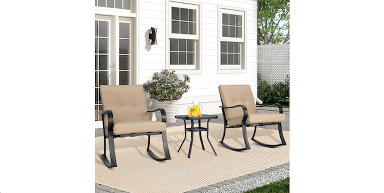 Gros Metal 2 - Person Bistro Set with Cushions