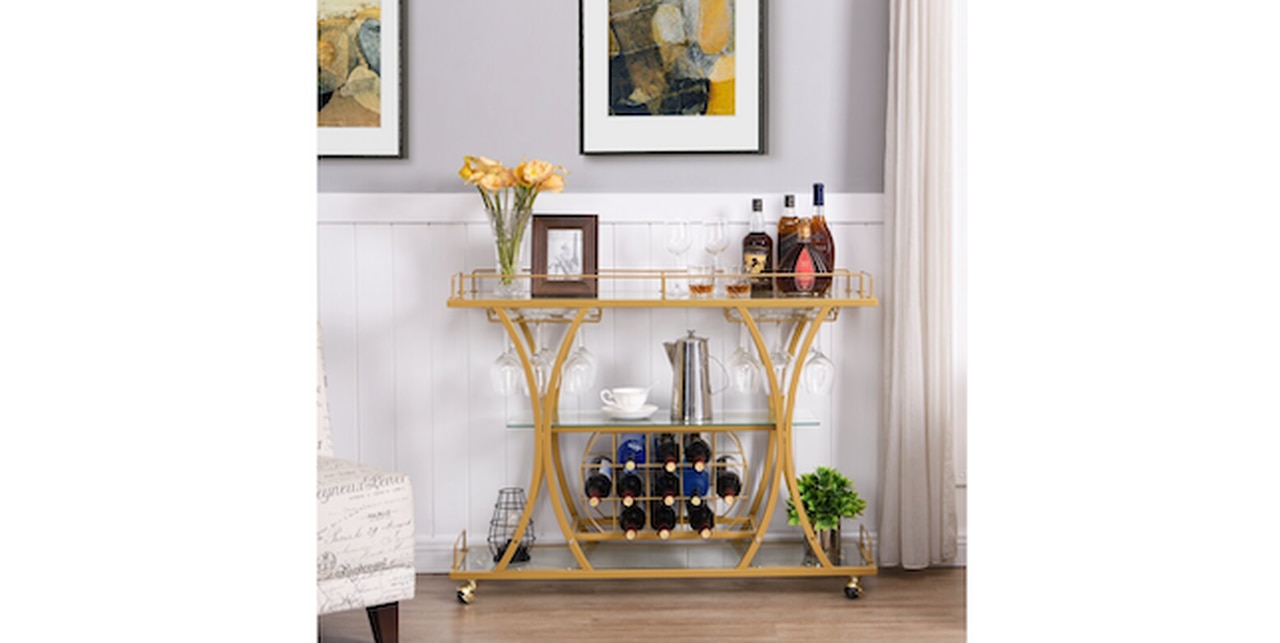 Forbin Metal Bar Cart