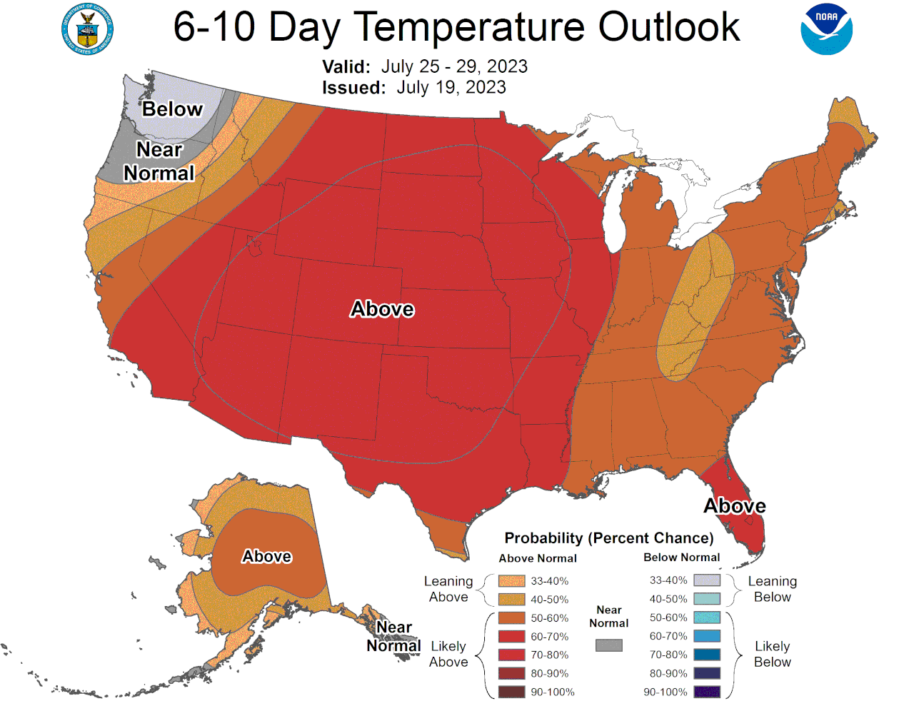When does Alabama get its hottest weather?