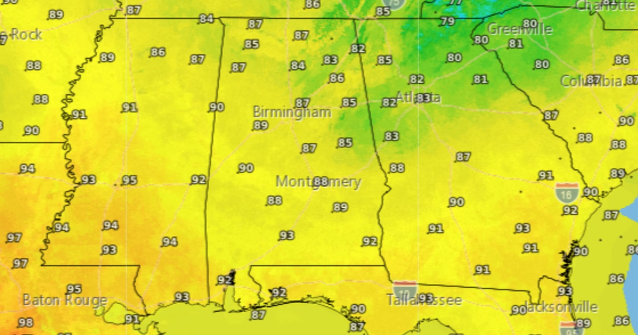 Tuesday highs