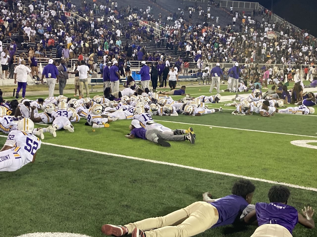 Another Alabama high school football game disrupted: Mattie Blount, Vigor players drop to field