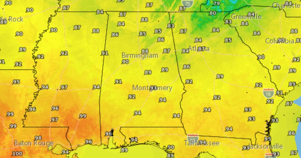 Tuesday highs