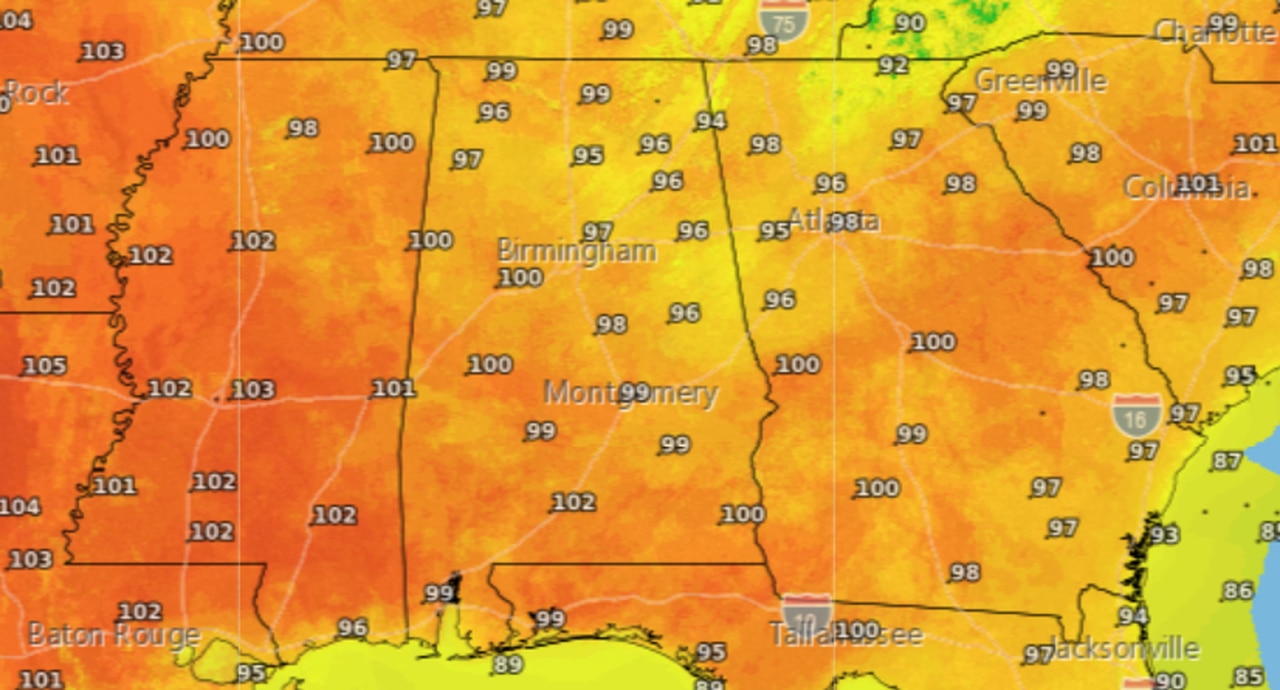 Excessive heat warnings again for Alabama on Thursday