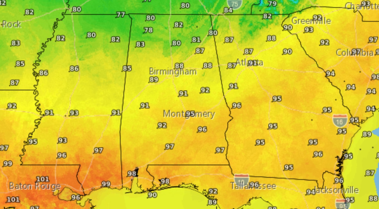 Tuesday highs