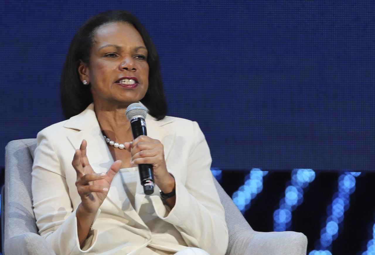 George W. Bush, Condoleezza Rice pitch Stanford, SMU to ACC