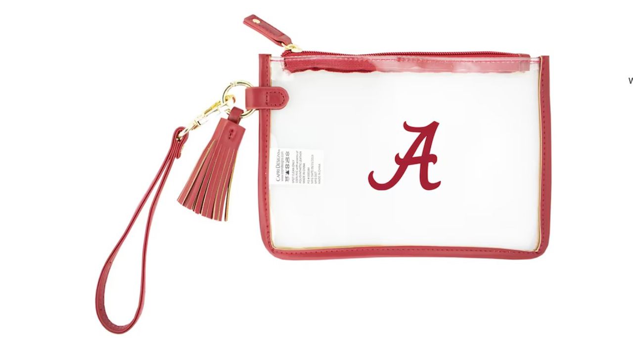 Alabama Crimson Tide Clear Wristlet