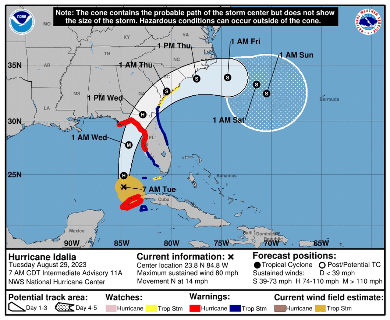 Hurricane Idalia path tracker: When will it hit Florida?