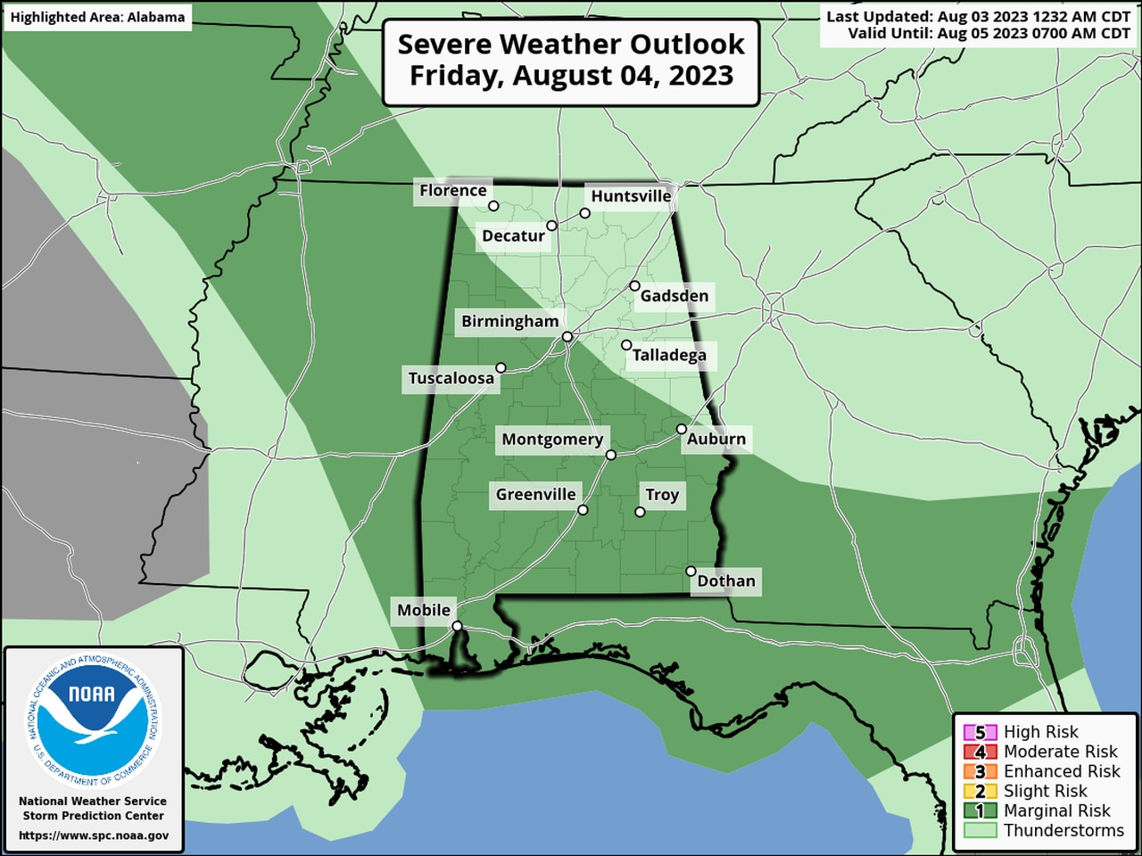 Friday severe weather outlook