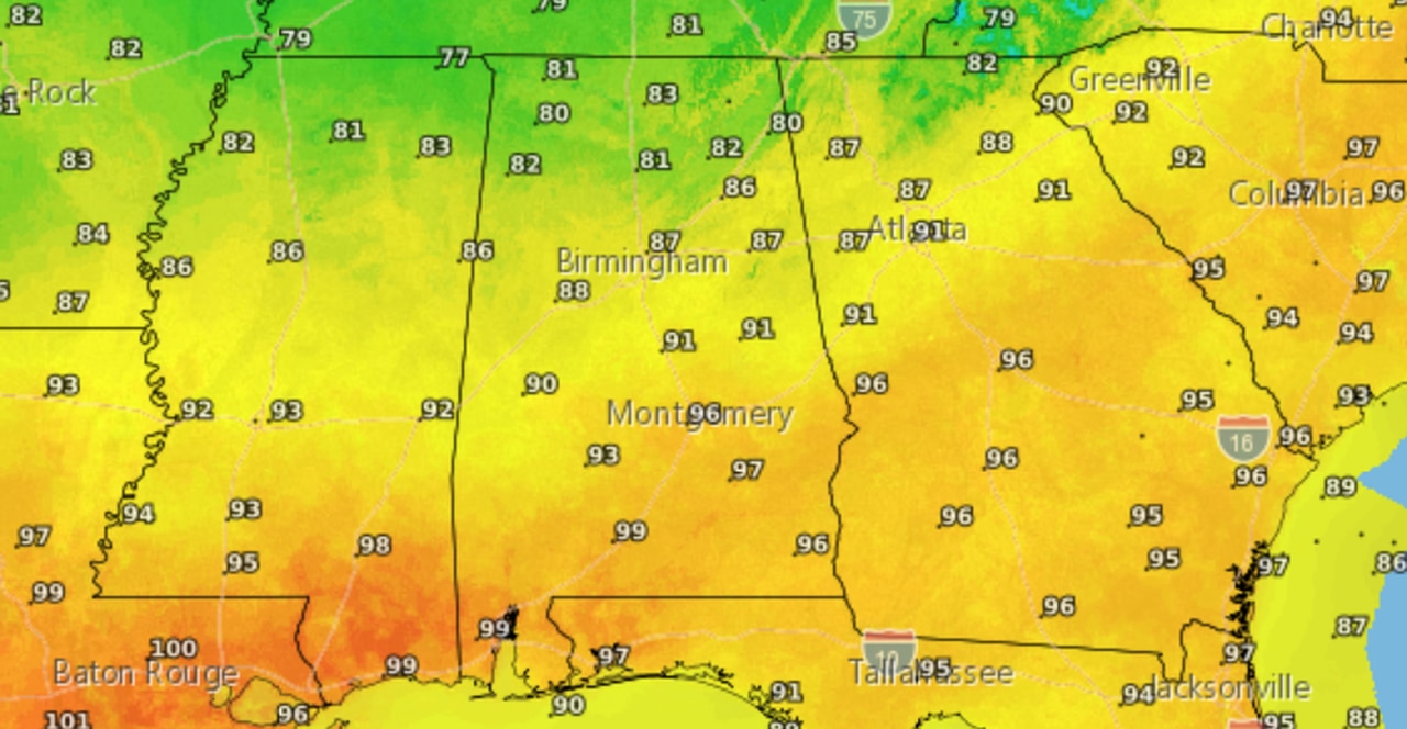 Tuesday highs