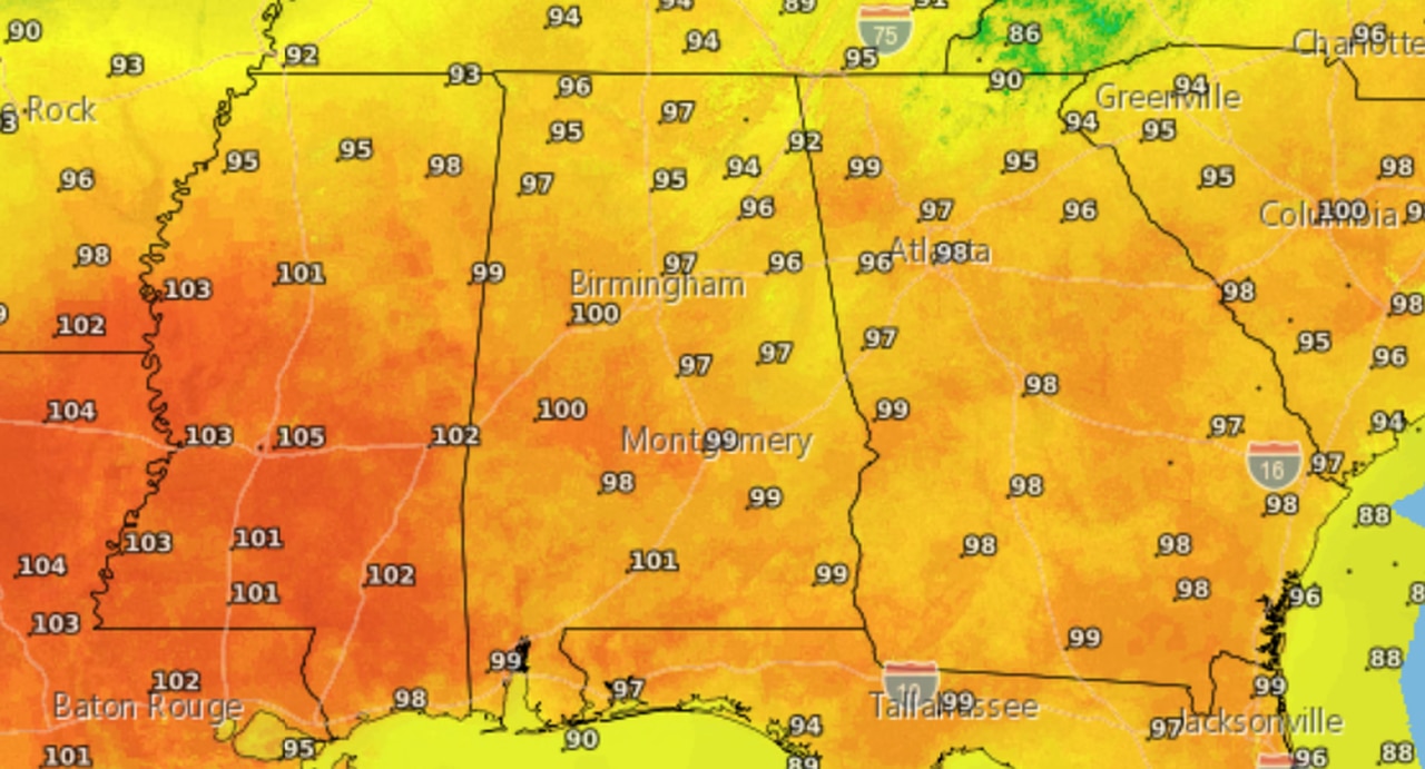 More excessive heat expected in Alabama today but relief is coming soon