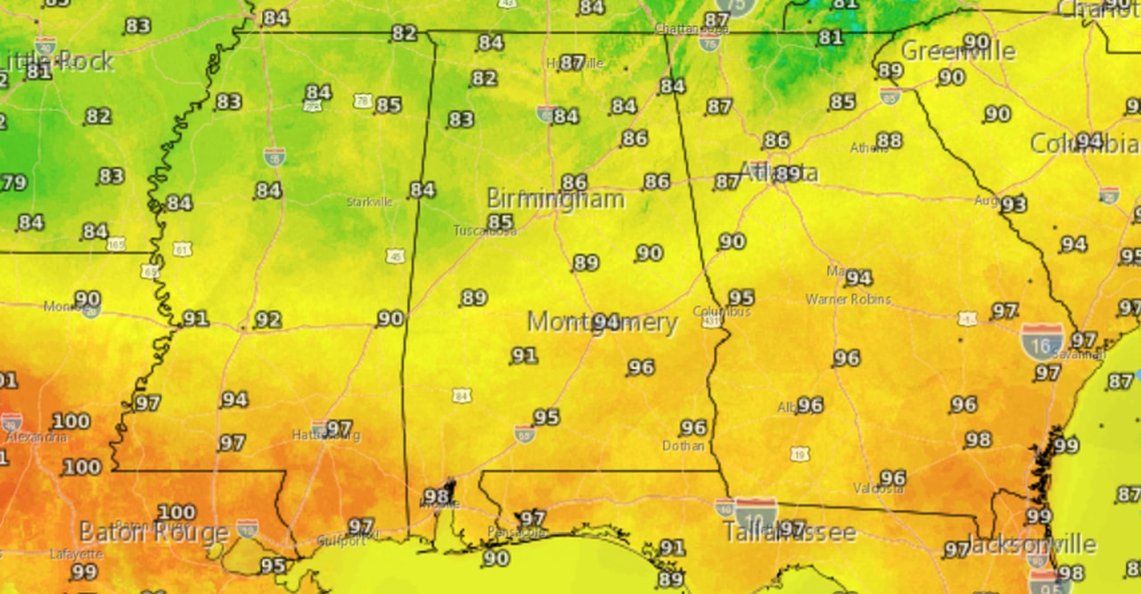 More heat advisories for Alabama on Tuesday