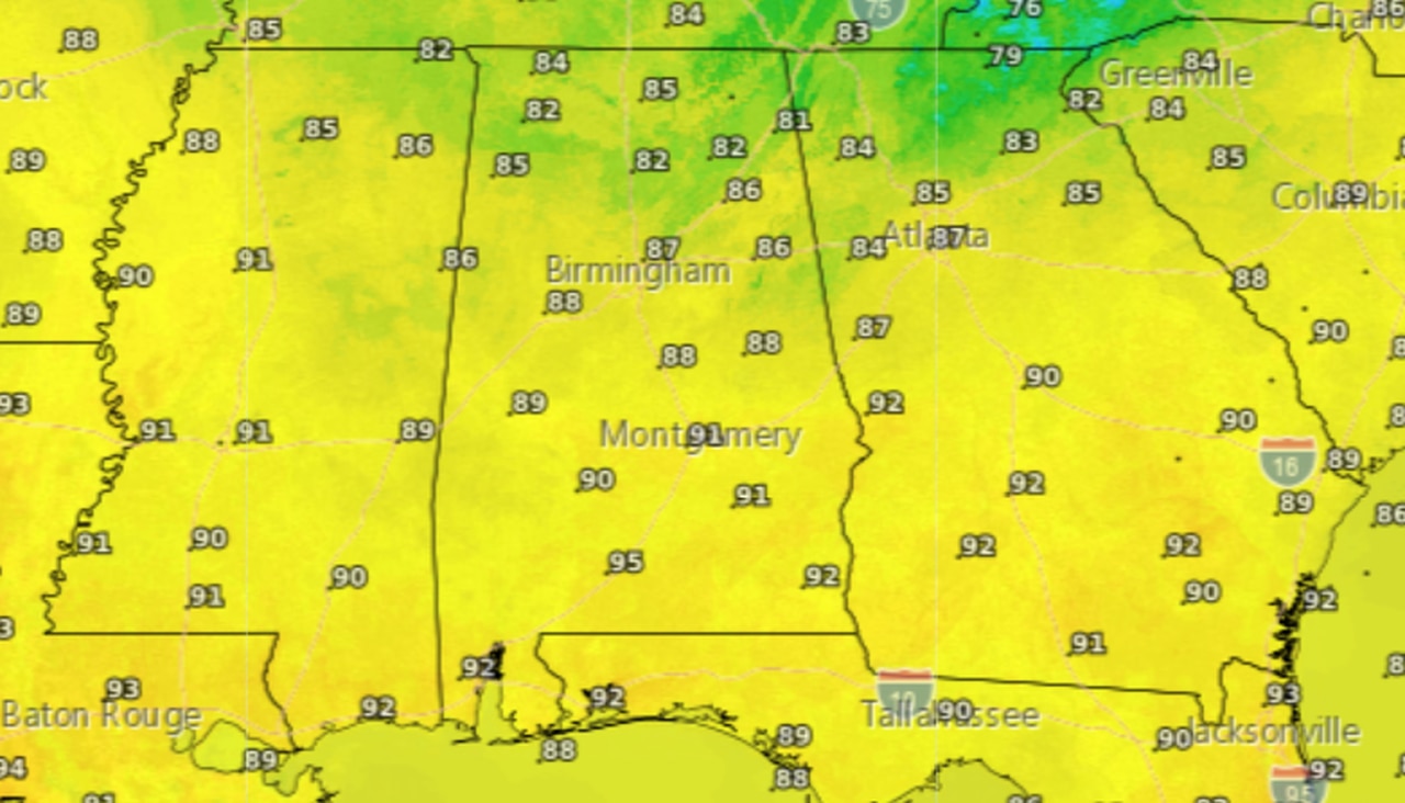 More record highs for Alabama on Sunday