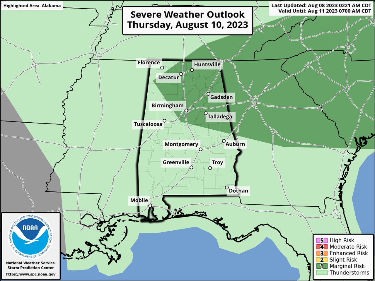 Thursday severe outlook