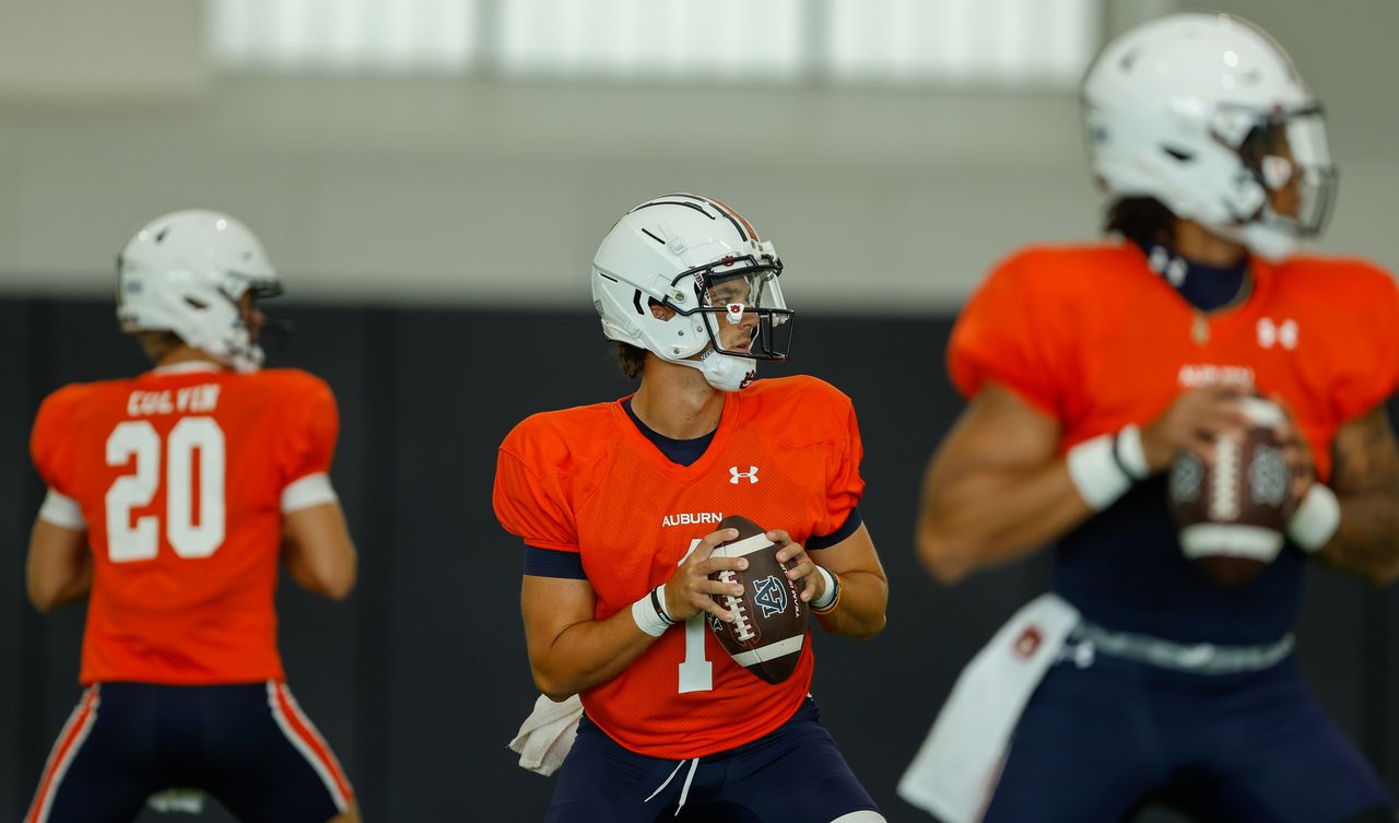 Payton Thorne reacts to winning Auburnâs quarterback battle