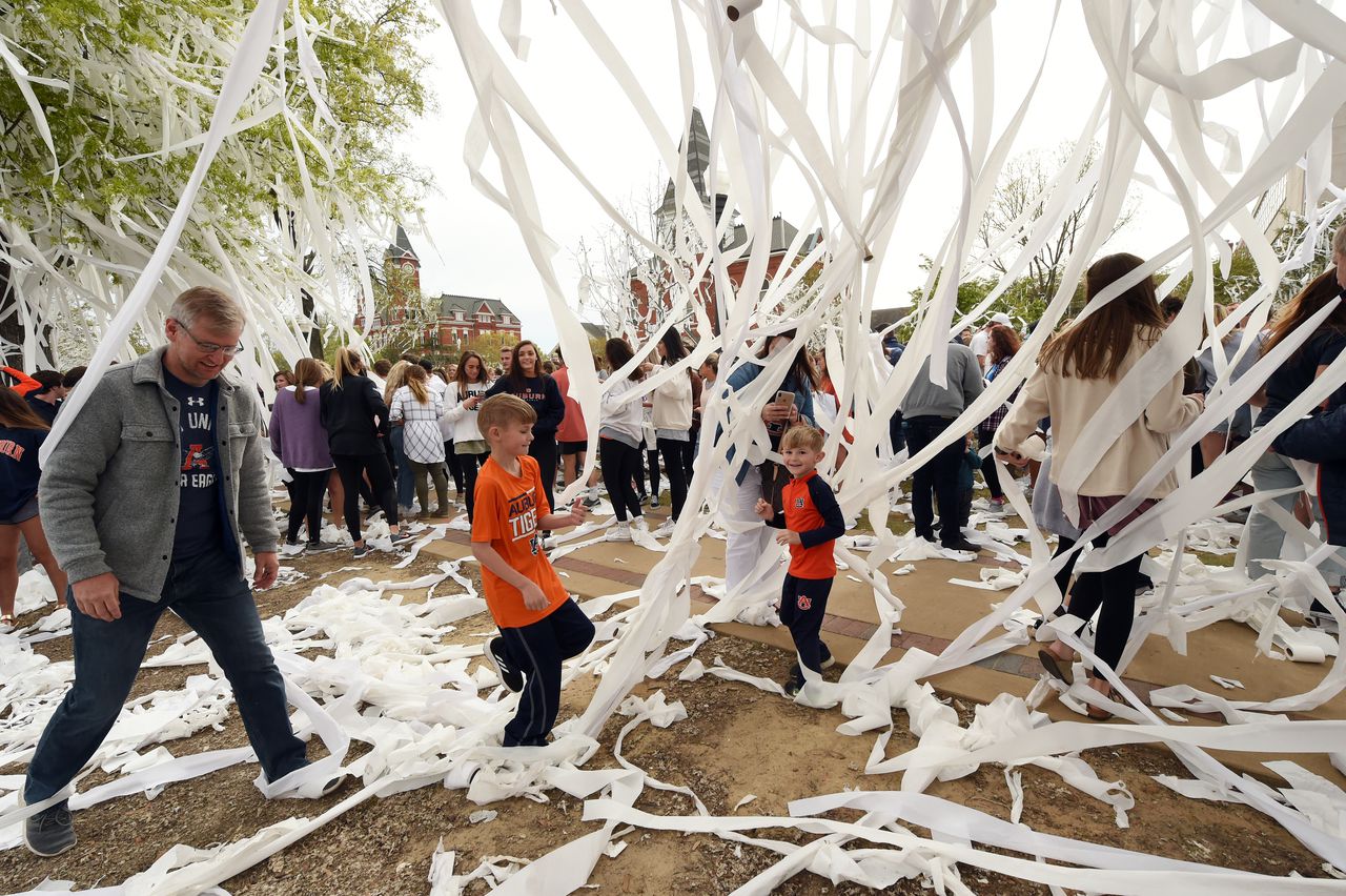 Roll on! Auburn clears rolling of pair of iconic oak trees at Toomer's Corner