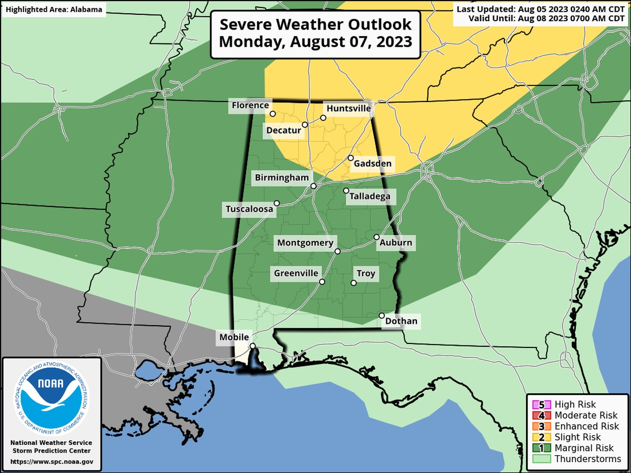 Monday severe weather outlook