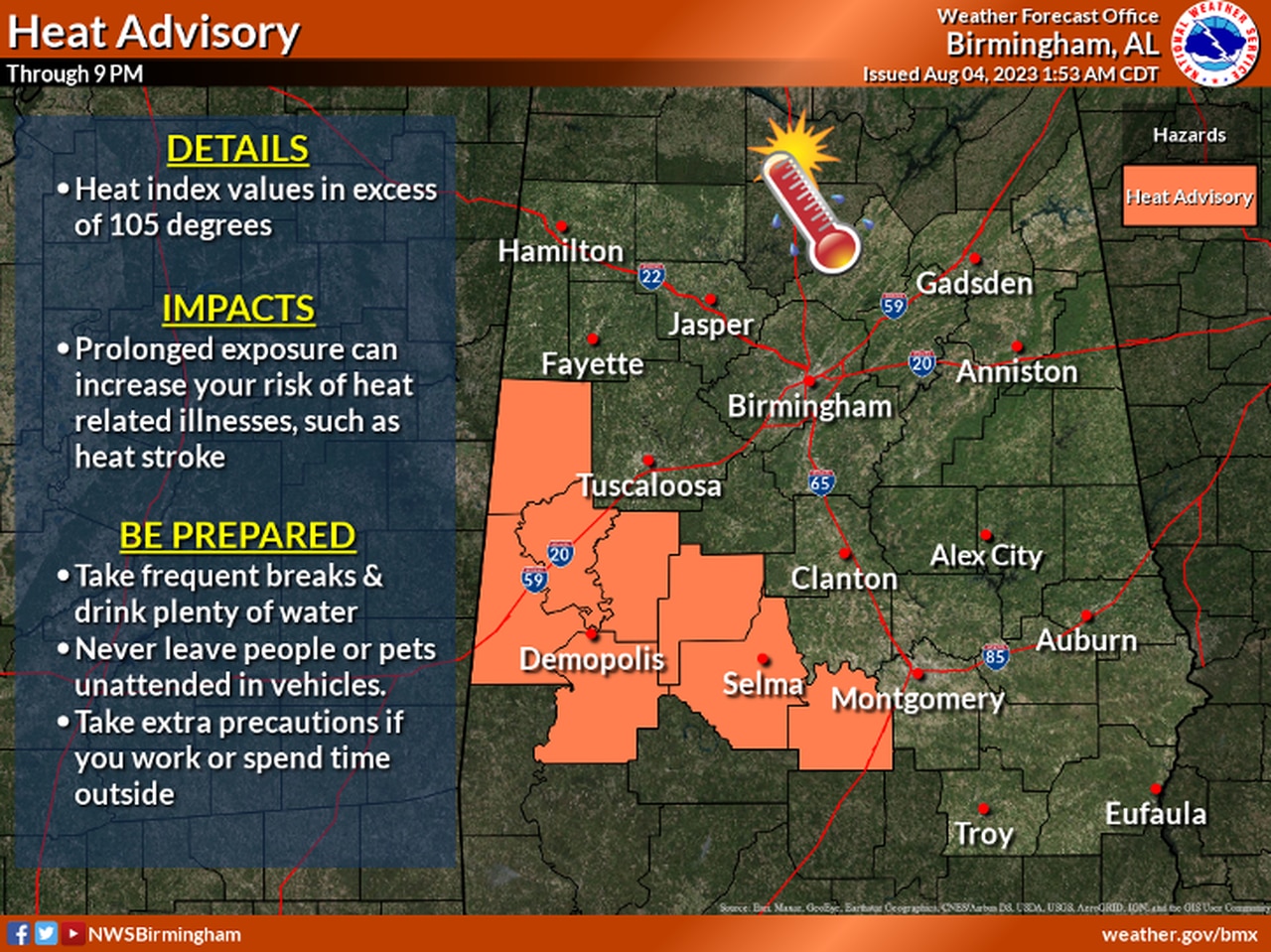 Storms, flooding and heat are concerns on Friday