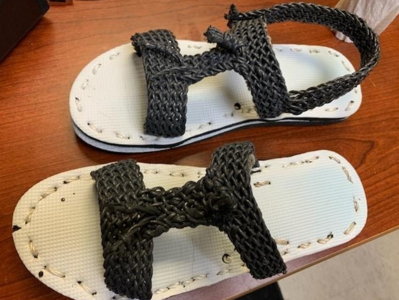 Take a look at these sandals fashioned by an Alabama jail inmate