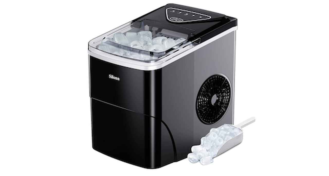 Silonn Ice Makers Countertop, black