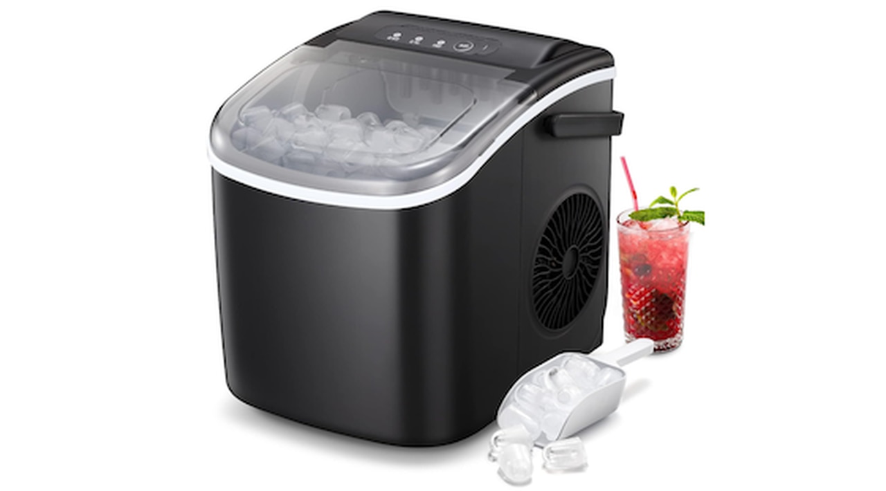 ZAFRO Countertop Ice Maker Machine, black