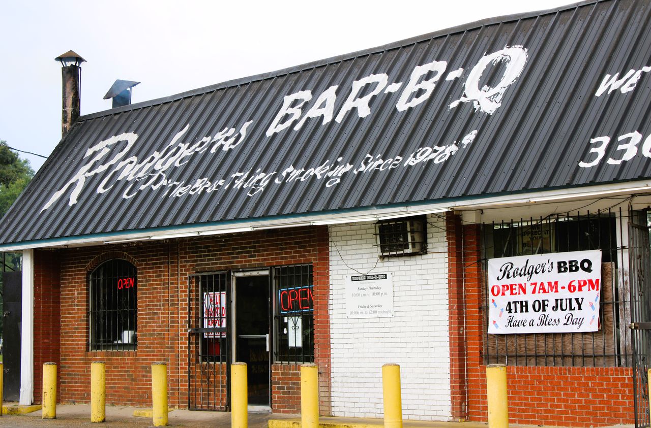 Rodgers Bar-B-Q in Mobile bills itself as "the best thing smoking since 1978."