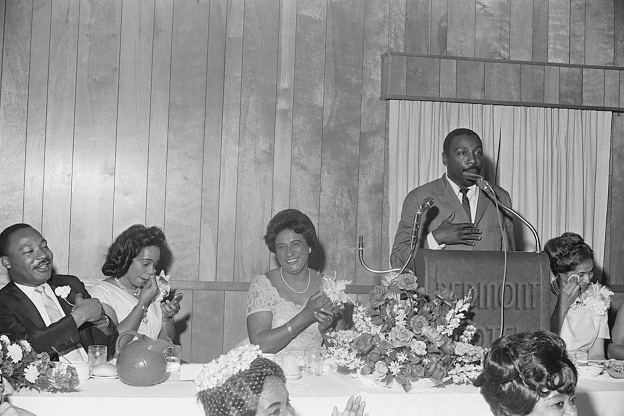 Dick Gregory Speaks During An SCLC Banquet