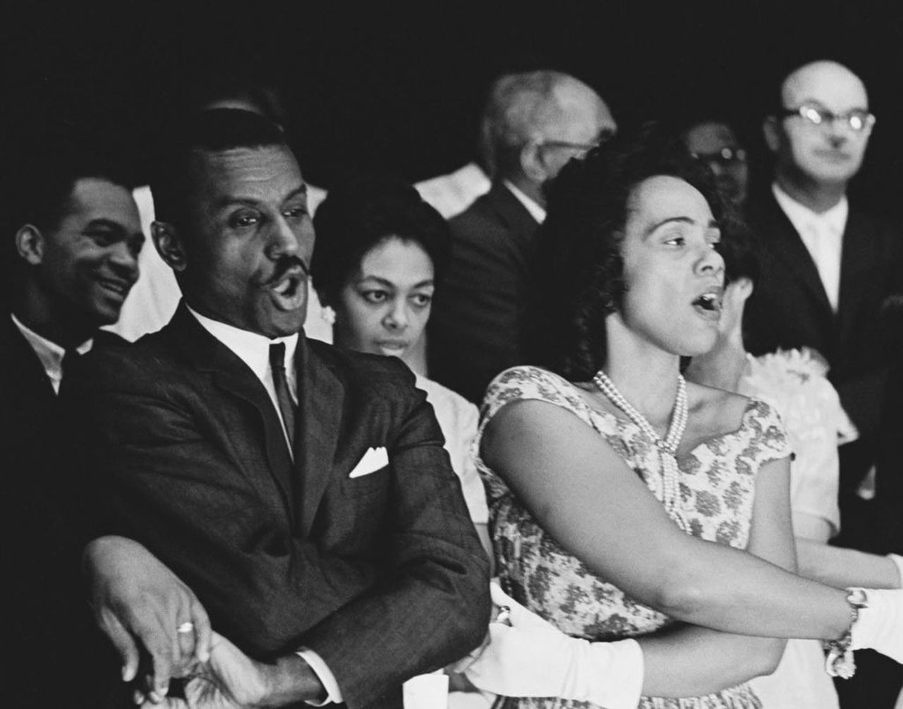 Reverend Fred Shuttlesworth And Coretta Scott King