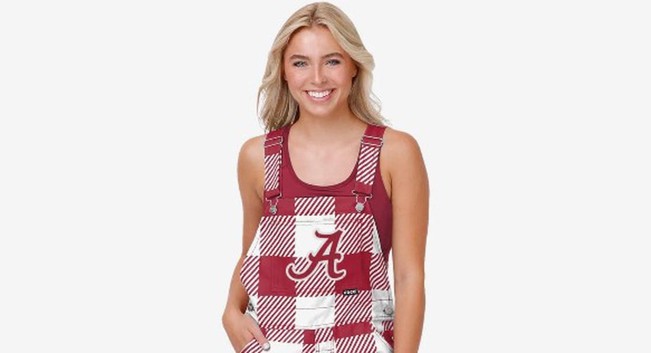 Alabama plaid overalls