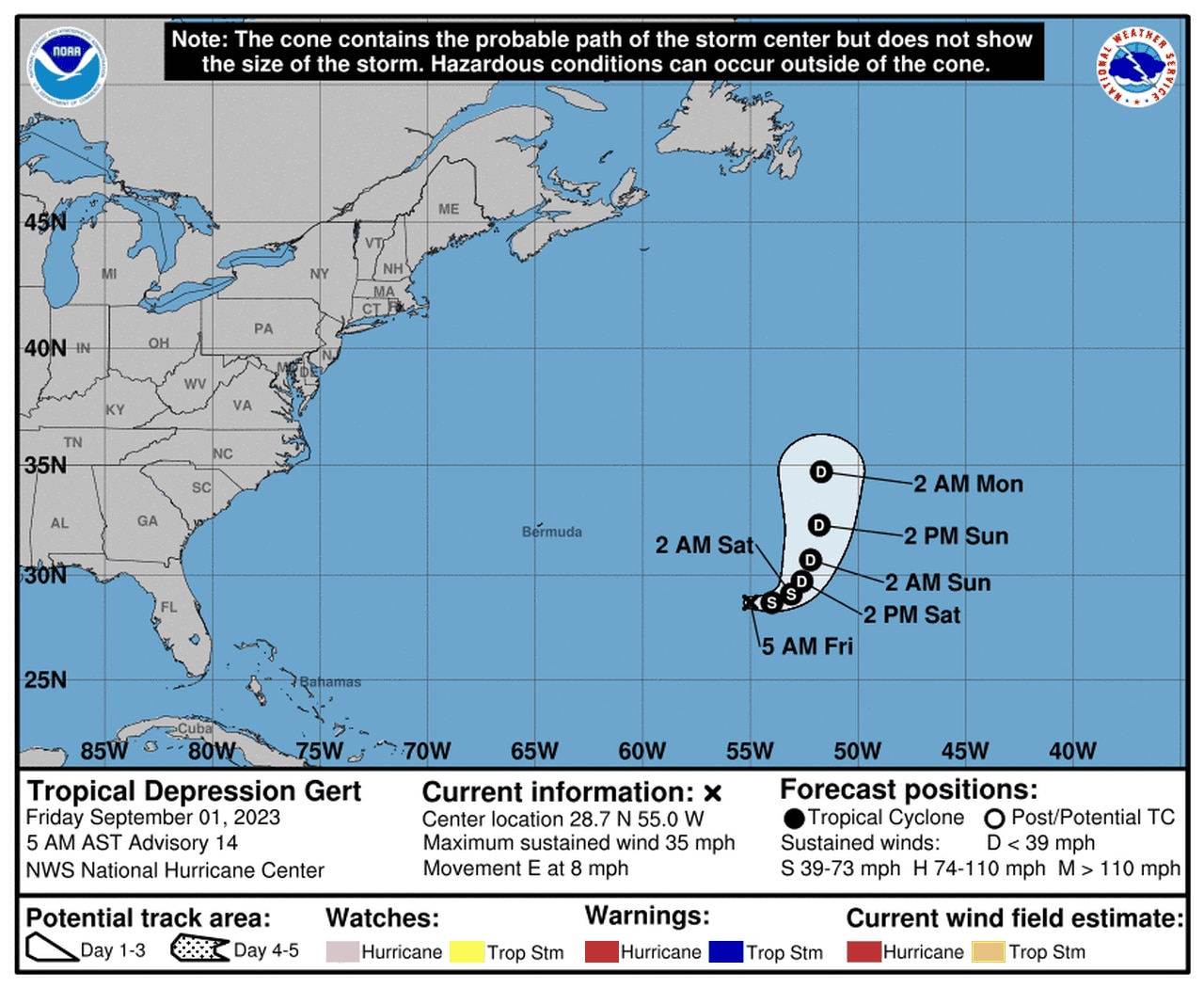 Tropical Depression Gert