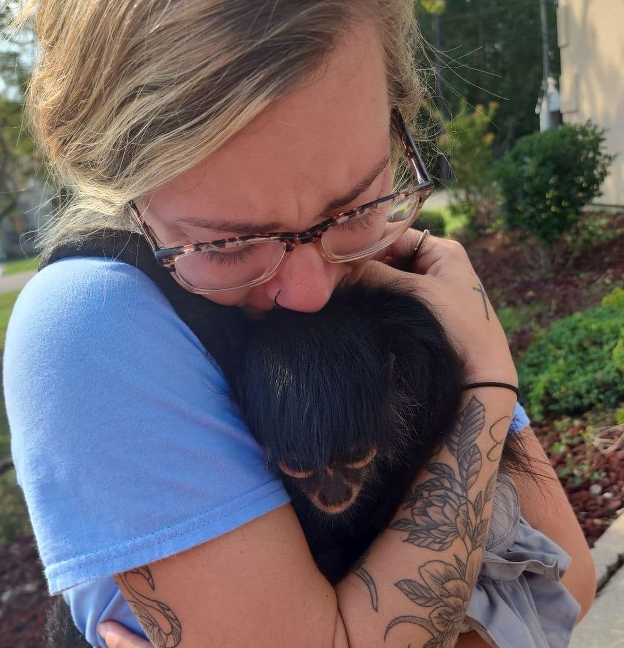 Biloxi family reunited with beloved spider monkey after search including dogs, thermal cameras