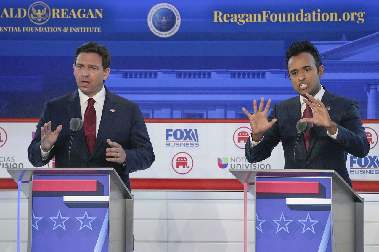 Candidates in the second GOP debate attack each other and Trump â even though heâs absent