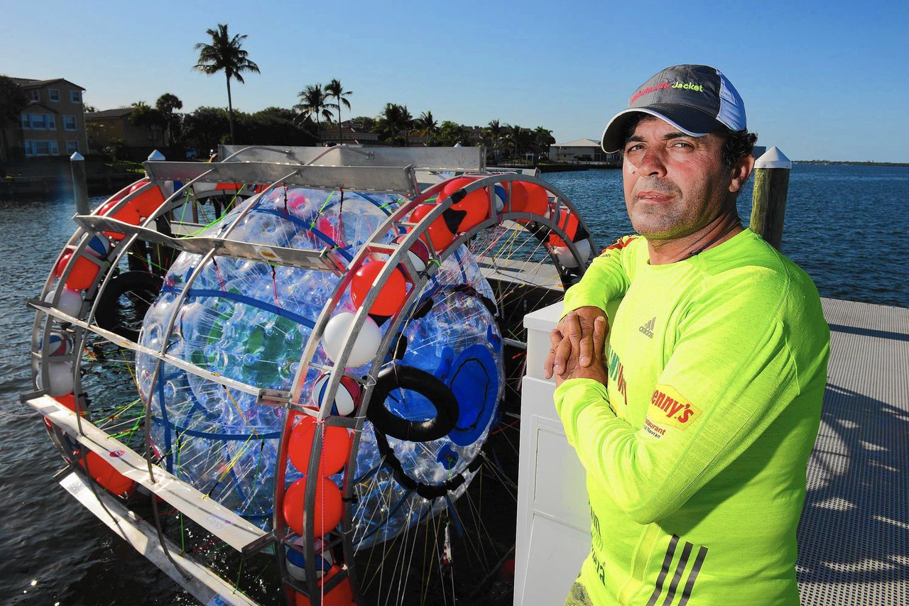 Florida man attempting to cross Atlantic Ocean in man-made hamster wheel charged after 5 day rescue