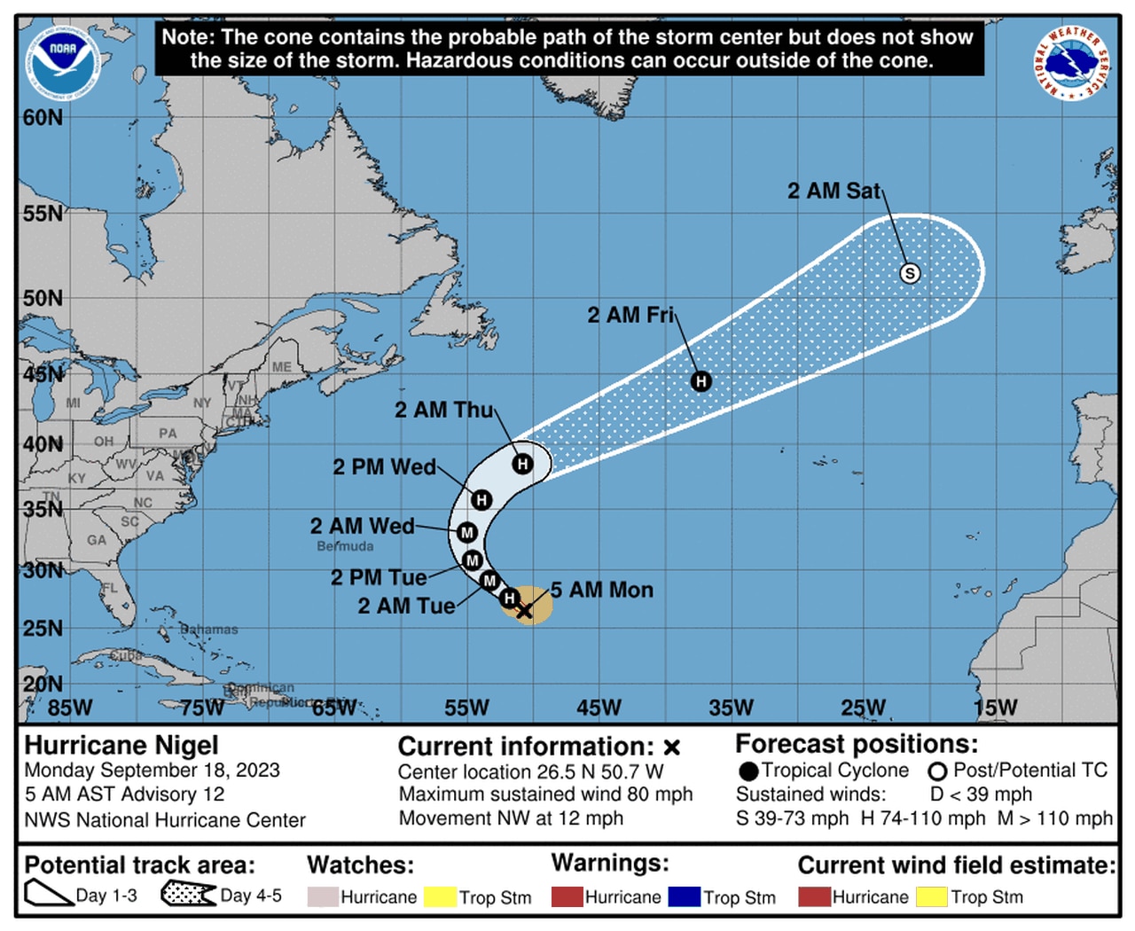 Hurricane Nigel may become 2023â²s next major hurricane