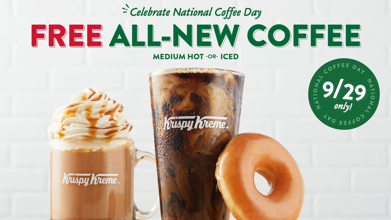 National Coffee Day 2023: How to get free coffee from Dunkinâ, Krispy Kreme and more