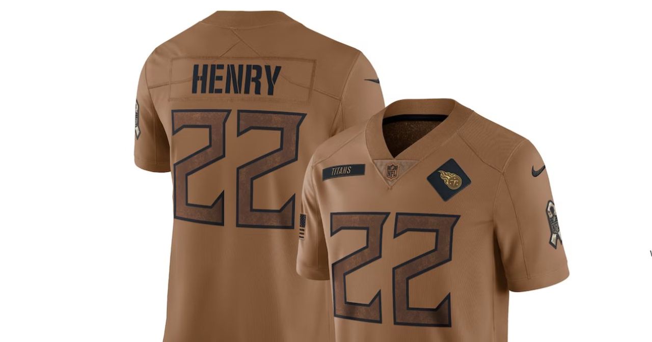 Derrick Henry Tennessee Titans Nike 2023 Salute To Service jersey