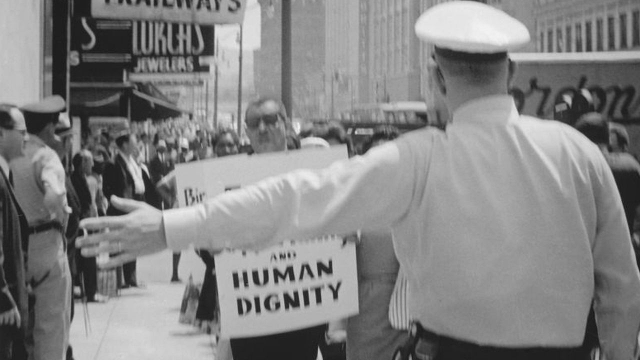 Human Dignity Sign At A Protest In Birmingham