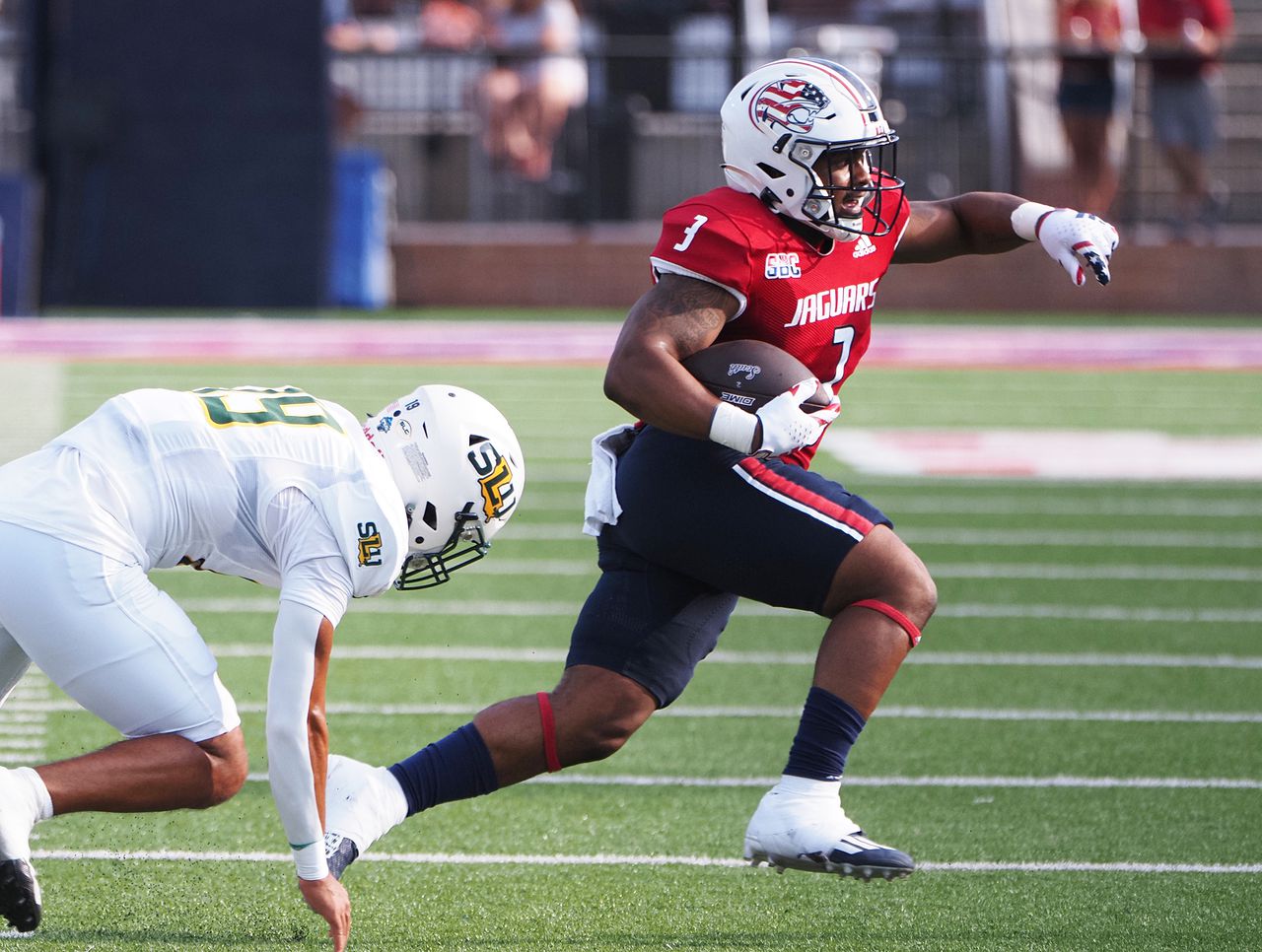 South Alabama dominates 2nd half in 35-17 win over SLU