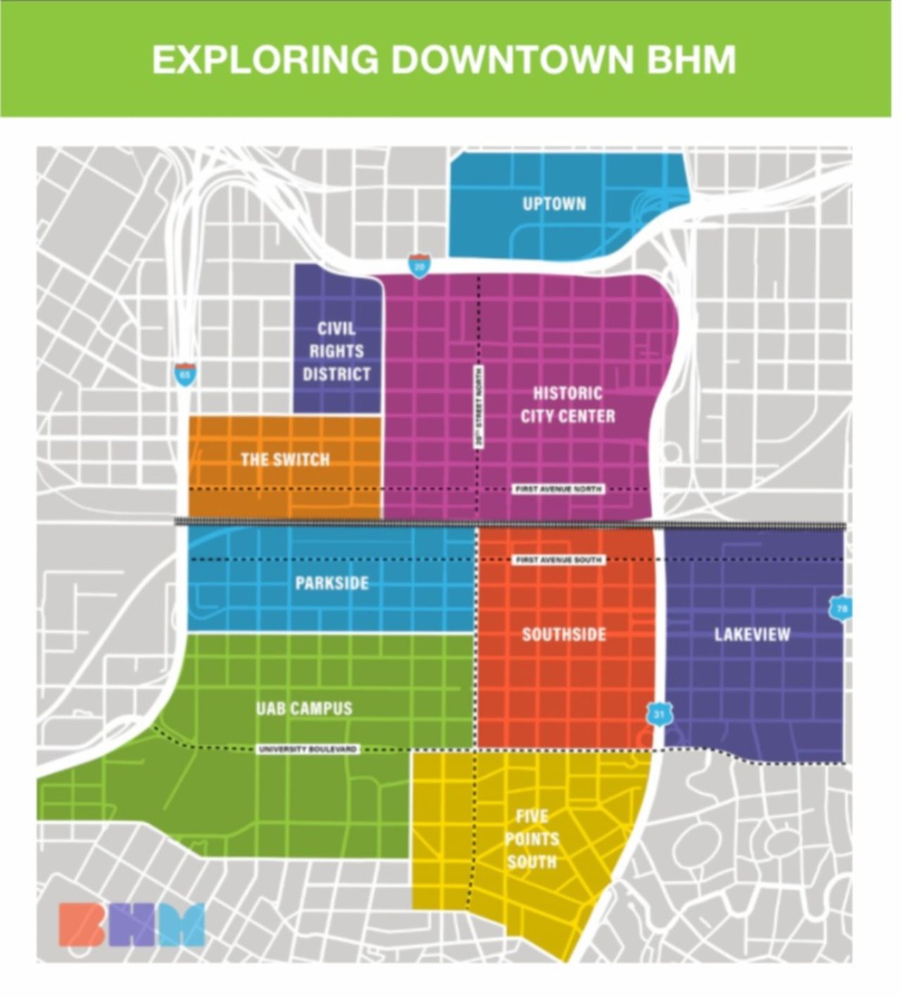 Visiting downtown? REV Birmingham says their new map can help you plan