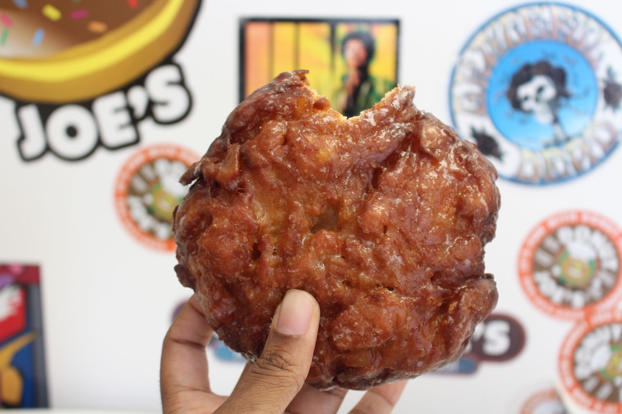 An apple fritter from Donut Joe's