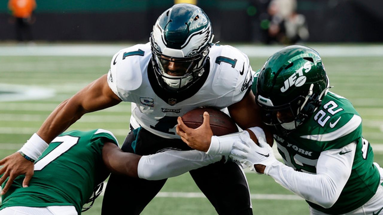 Did the Jets embarrass Eagles QB Jalen Hurts on Sunday?