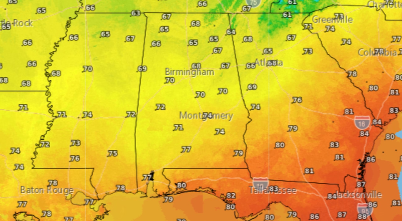 Saturday highs