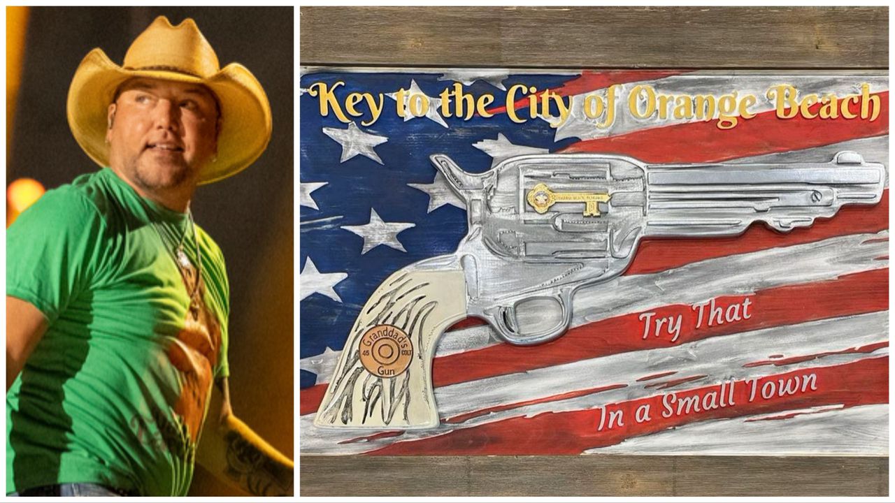 Jason Aldean did get that gun-shaped key to an Alabama city, after all