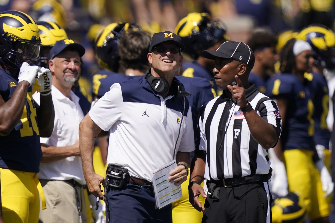 Jim Harbaugh denies any knowledge of Michigan illegally stealing signals