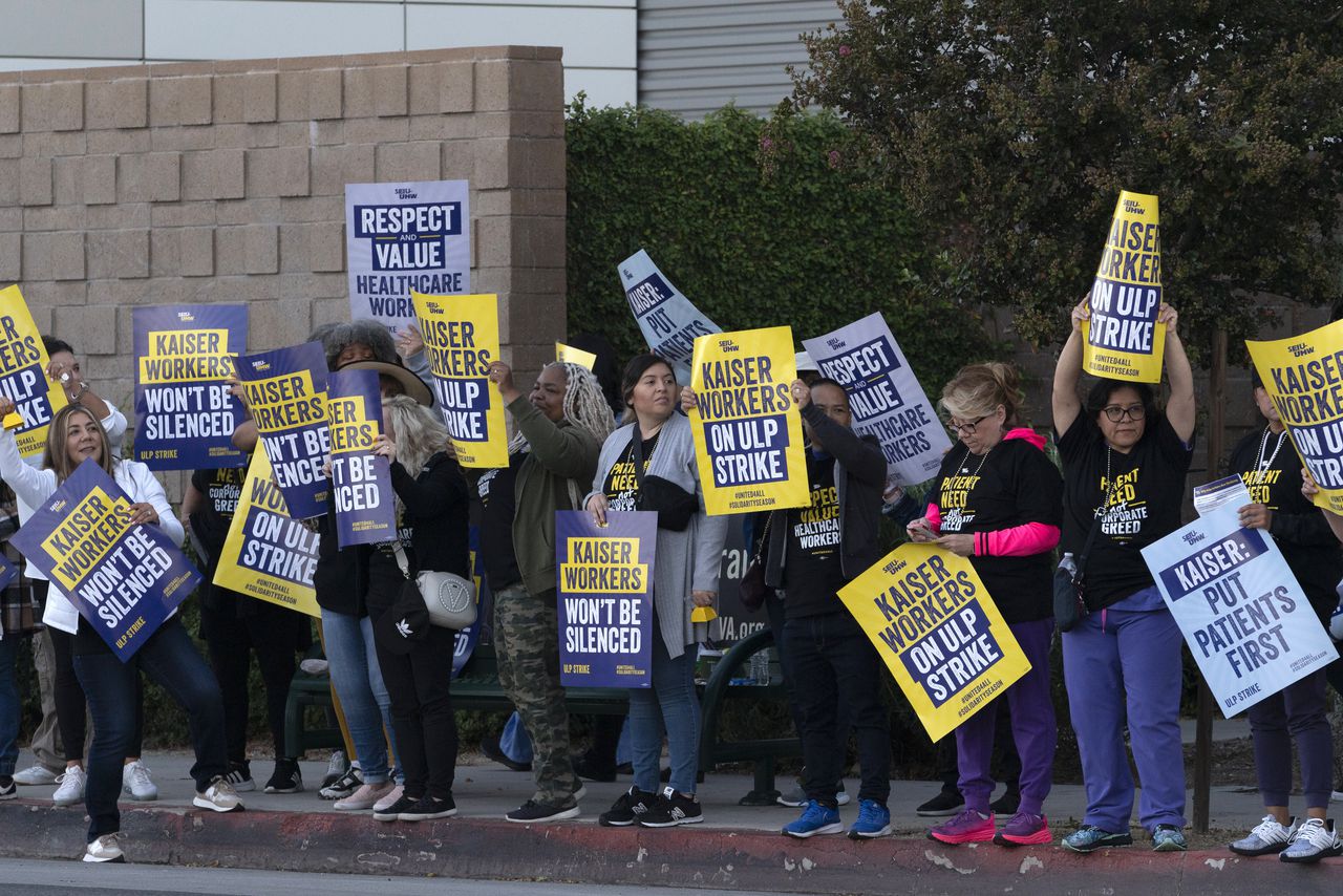 Kaiser Permanente hospitals picketed as 75,000 health care workers go on strike