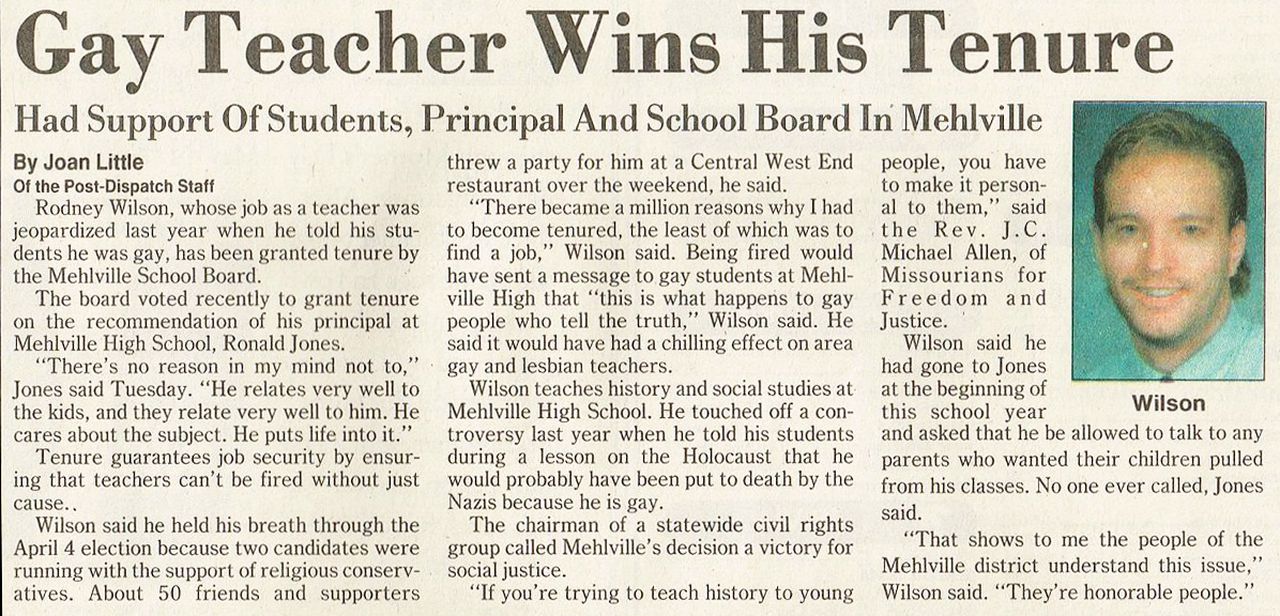 Meet Rodney Wilson, the gay teacher who championed National LGBTQ History Month