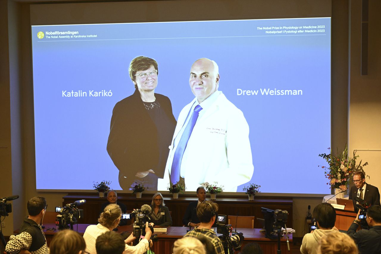 Nobel Prize in medicine goes to scientists behind mRNA COVID vaccines