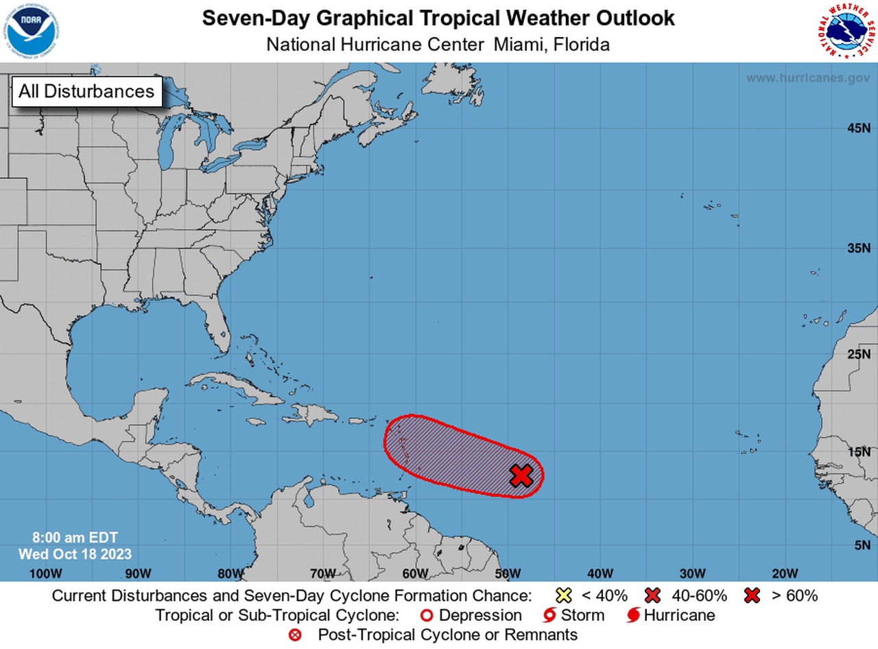 Tropical depression may form soon near Caribbean