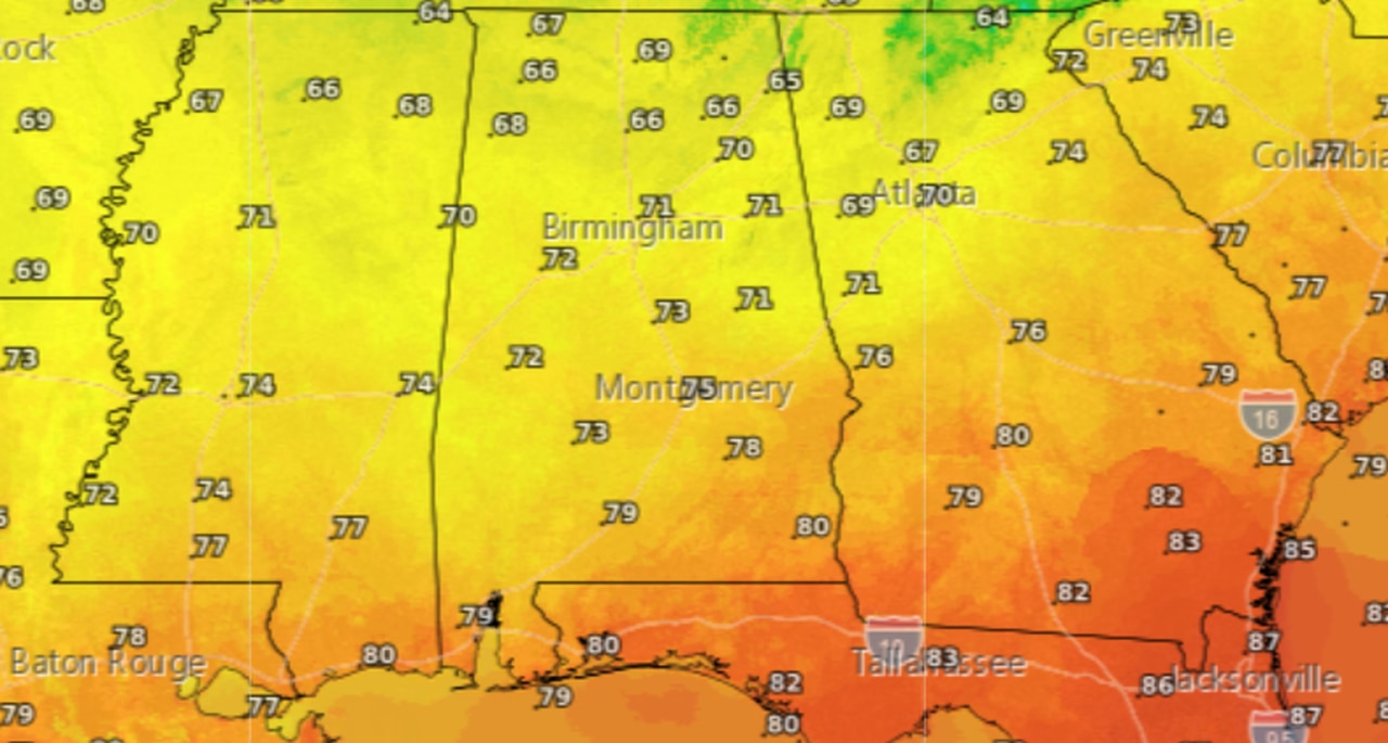 Saturday highs