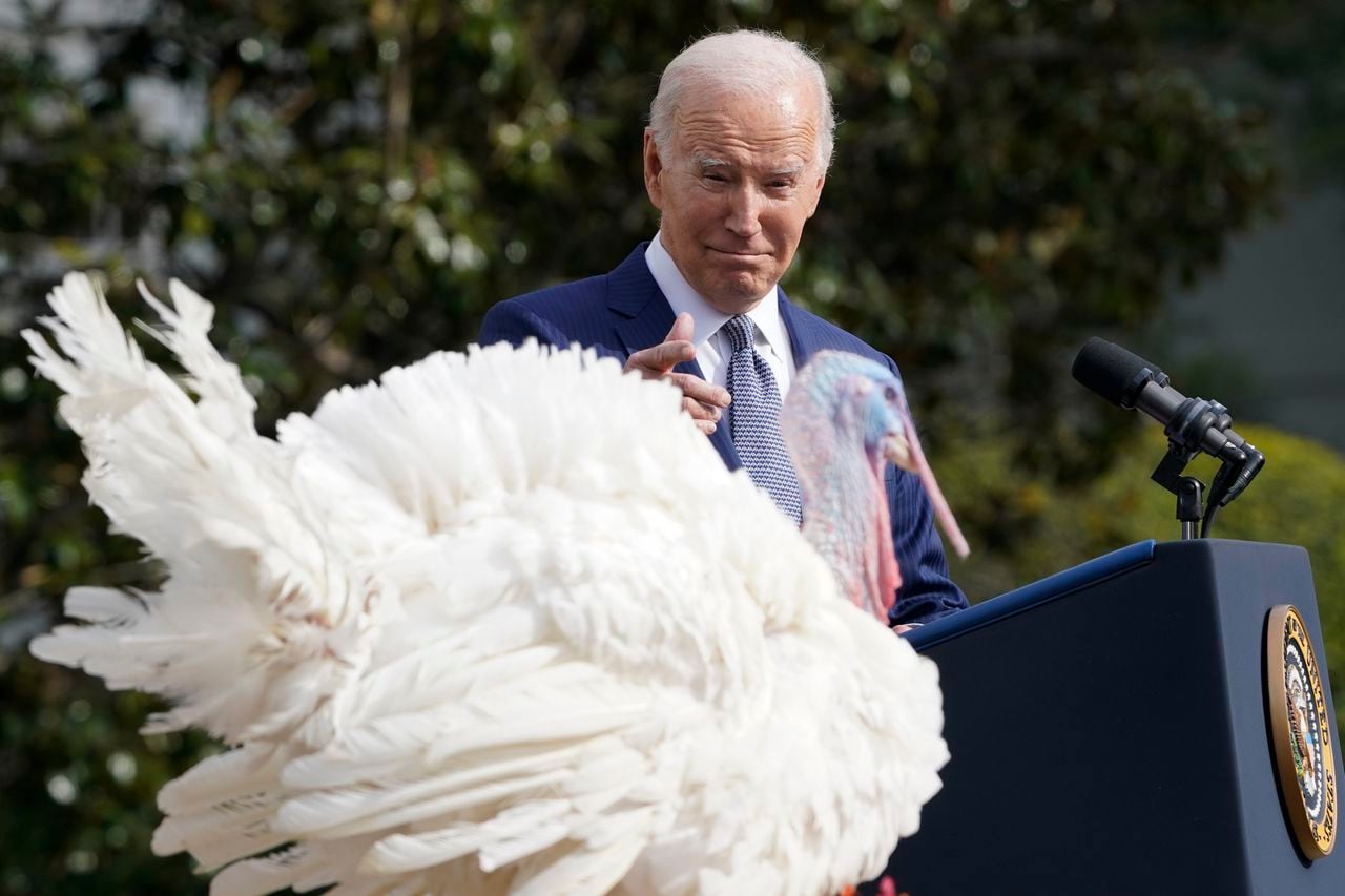 Biden mixes up Taylor Swift, Britney Spears as he pardons turkeys on 81st birthday