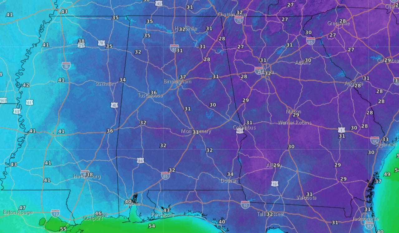 Freeze warnings for Alabama: How cold will it get?